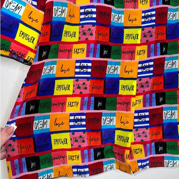 Alice + Olivia Willa Scrunched Puff Sleeve Placket Top/Blouse Size Medium - Picture 8 of 9